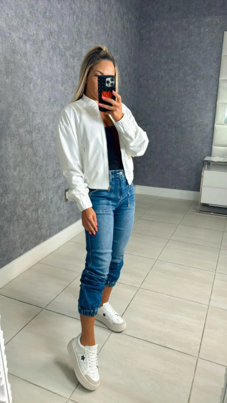 5652 High rise relaxed denim jogger