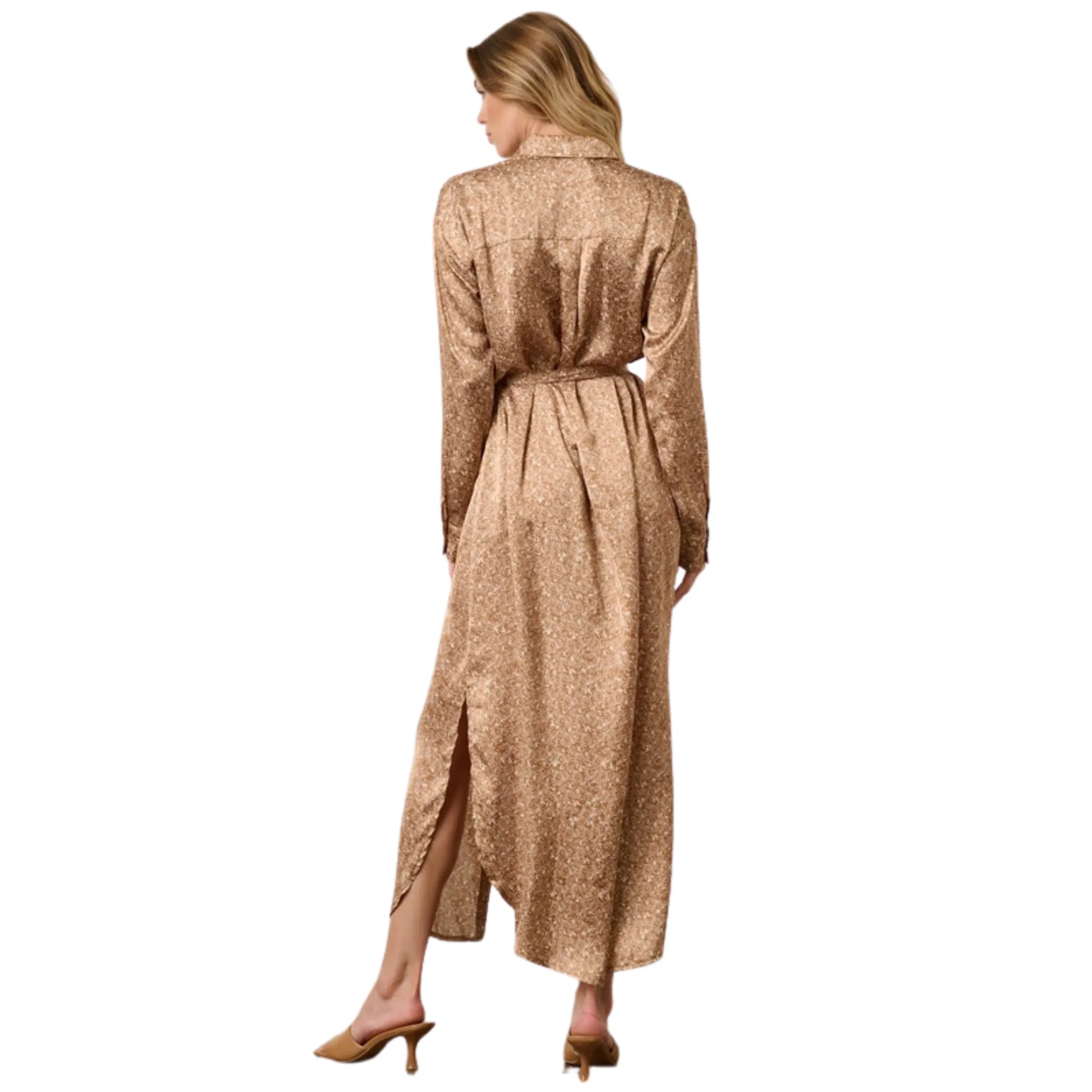 Abstract Print Shirt Dress