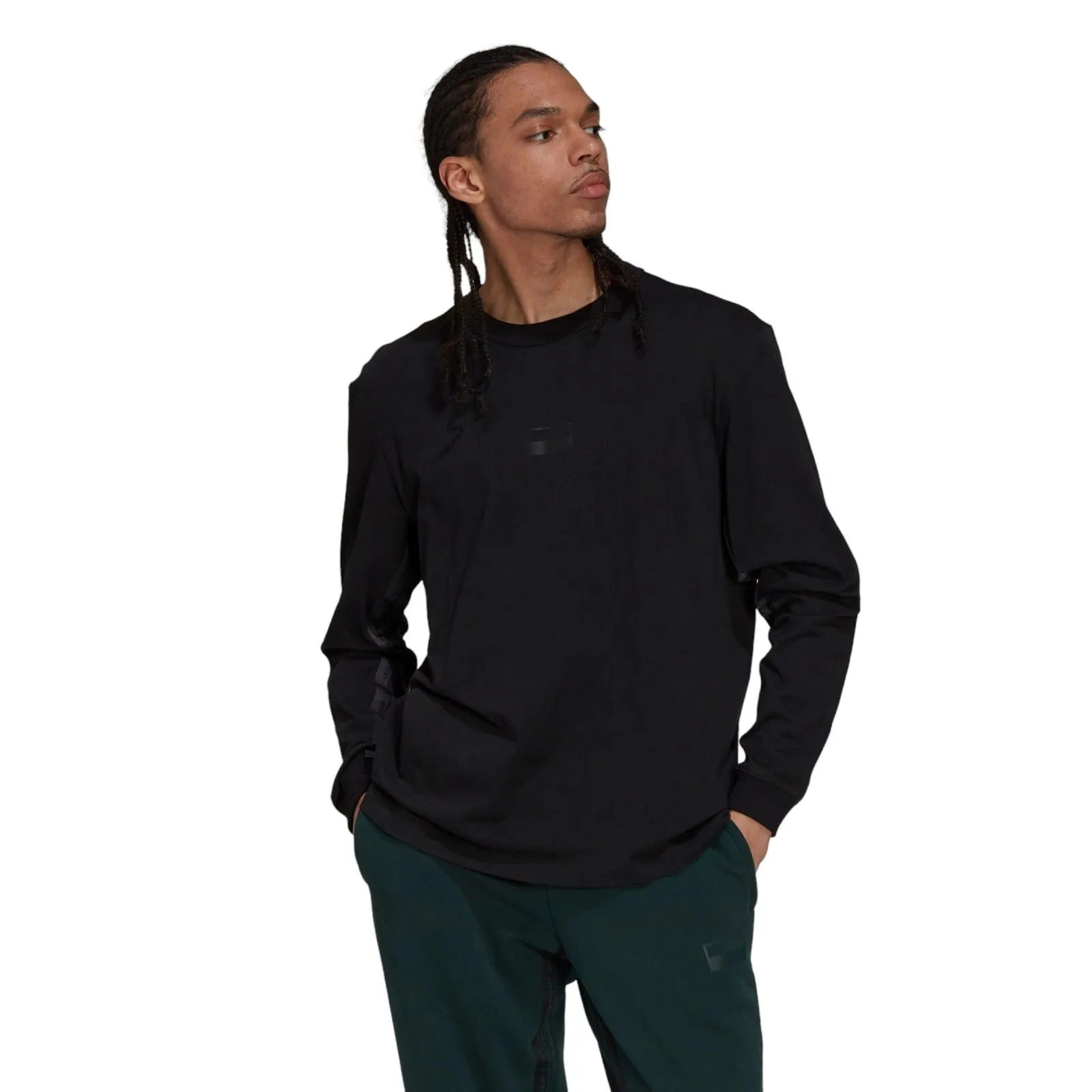 adidas Originals R.Y.V. Long Sleeve Logo T-Shirt - Black
