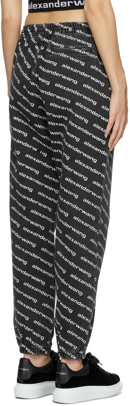 ALEXANDER WANG LOGO PRINT JOGGER JEANS