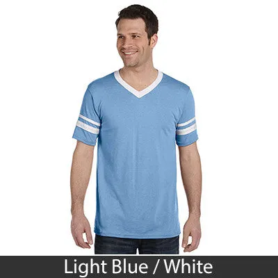 Alpha Chi Rho V-Neck Jersey with Striped Sleeves - 360 - TWILL