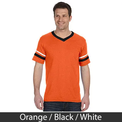 Alpha Chi Rho V-Neck Jersey with Striped Sleeves - 360 - TWILL