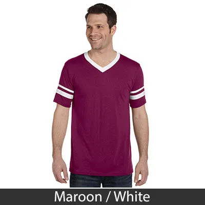 Alpha Chi Rho V-Neck Jersey with Striped Sleeves - 360 - TWILL