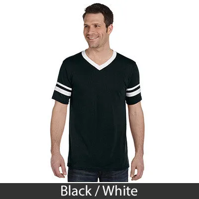 Alpha Chi Rho V-Neck Jersey with Striped Sleeves - 360 - TWILL