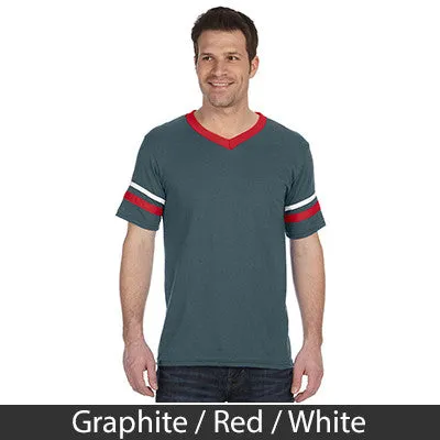 Alpha Chi Rho V-Neck Jersey with Striped Sleeves - 360 - TWILL