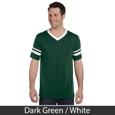 Alpha Chi Rho V-Neck Jersey with Striped Sleeves - 360 - TWILL