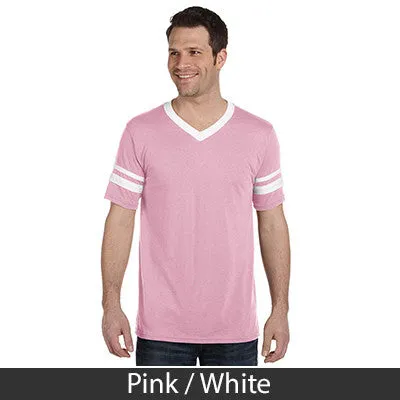 Alpha Chi Rho V-Neck Jersey with Striped Sleeves - 360 - TWILL