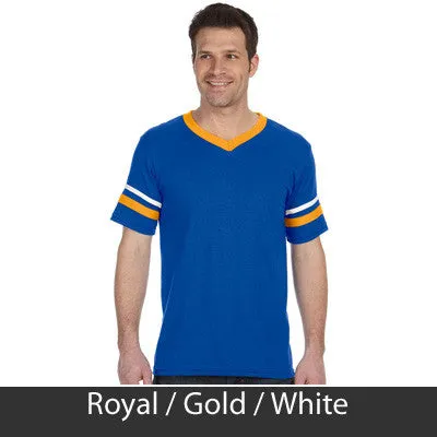Alpha Chi Rho V-Neck Jersey with Striped Sleeves - 360 - TWILL