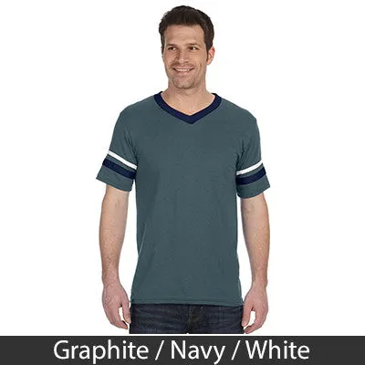 Alpha Chi Rho V-Neck Jersey with Striped Sleeves - 360 - TWILL