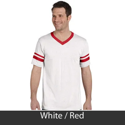Alpha Chi Rho V-Neck Jersey with Striped Sleeves - 360 - TWILL