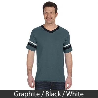 Alpha Chi Rho V-Neck Jersey with Striped Sleeves - 360 - TWILL