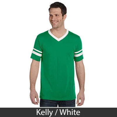 Alpha Chi Rho V-Neck Jersey with Striped Sleeves - 360 - TWILL