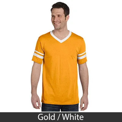 Alpha Chi Rho V-Neck Jersey with Striped Sleeves - 360 - TWILL