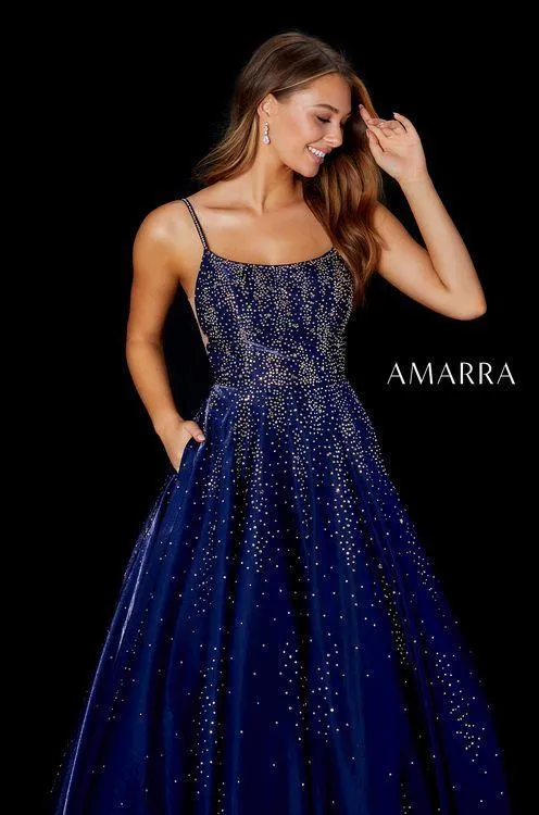 Amarra 87292 Size 2 Purple Shimmer Satin A Line Corset Prom Dress Formal Gown