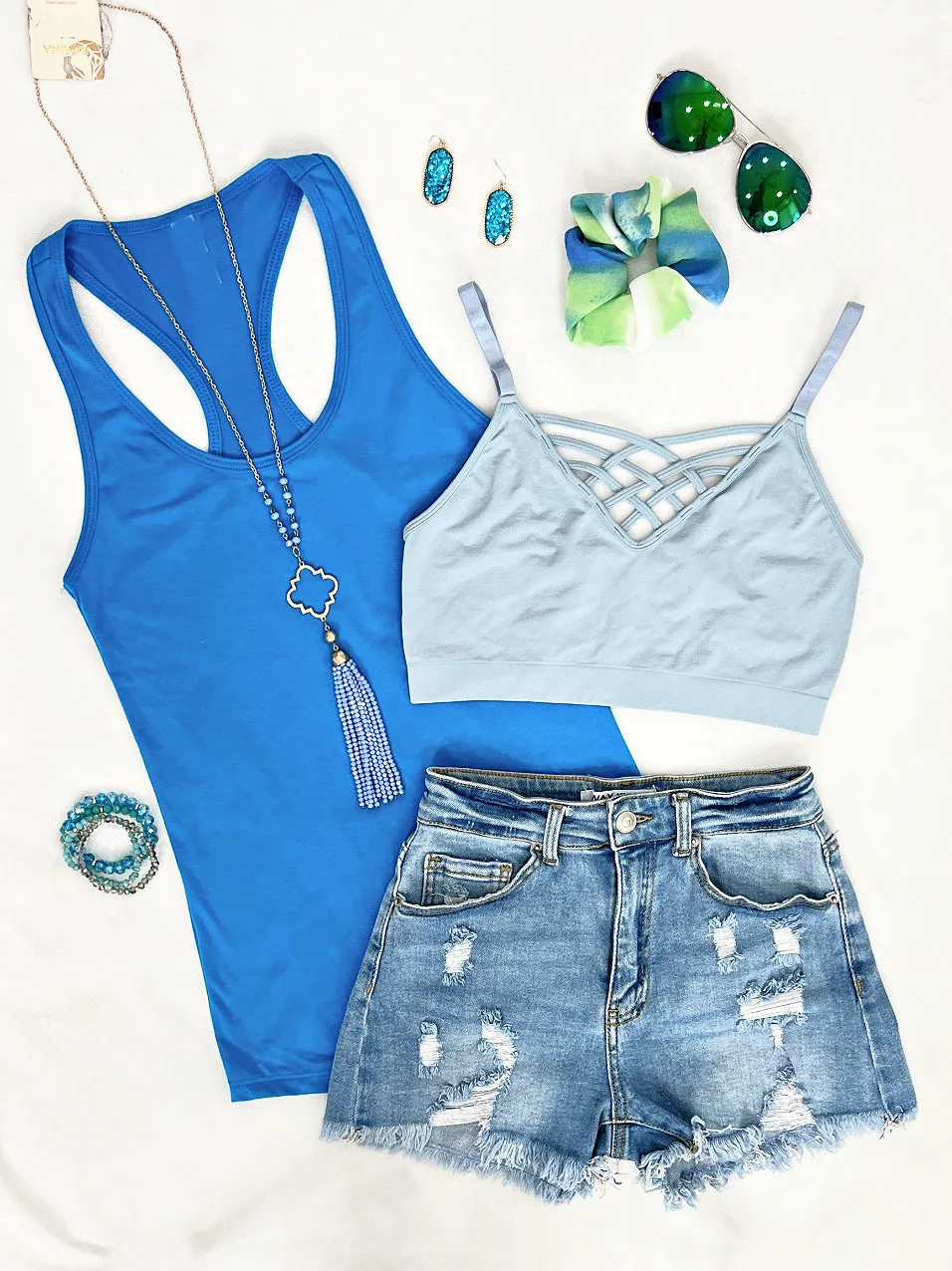 Basic Racerback Tank - Teal