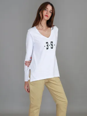 Blair V Neck Logo T Shirt
