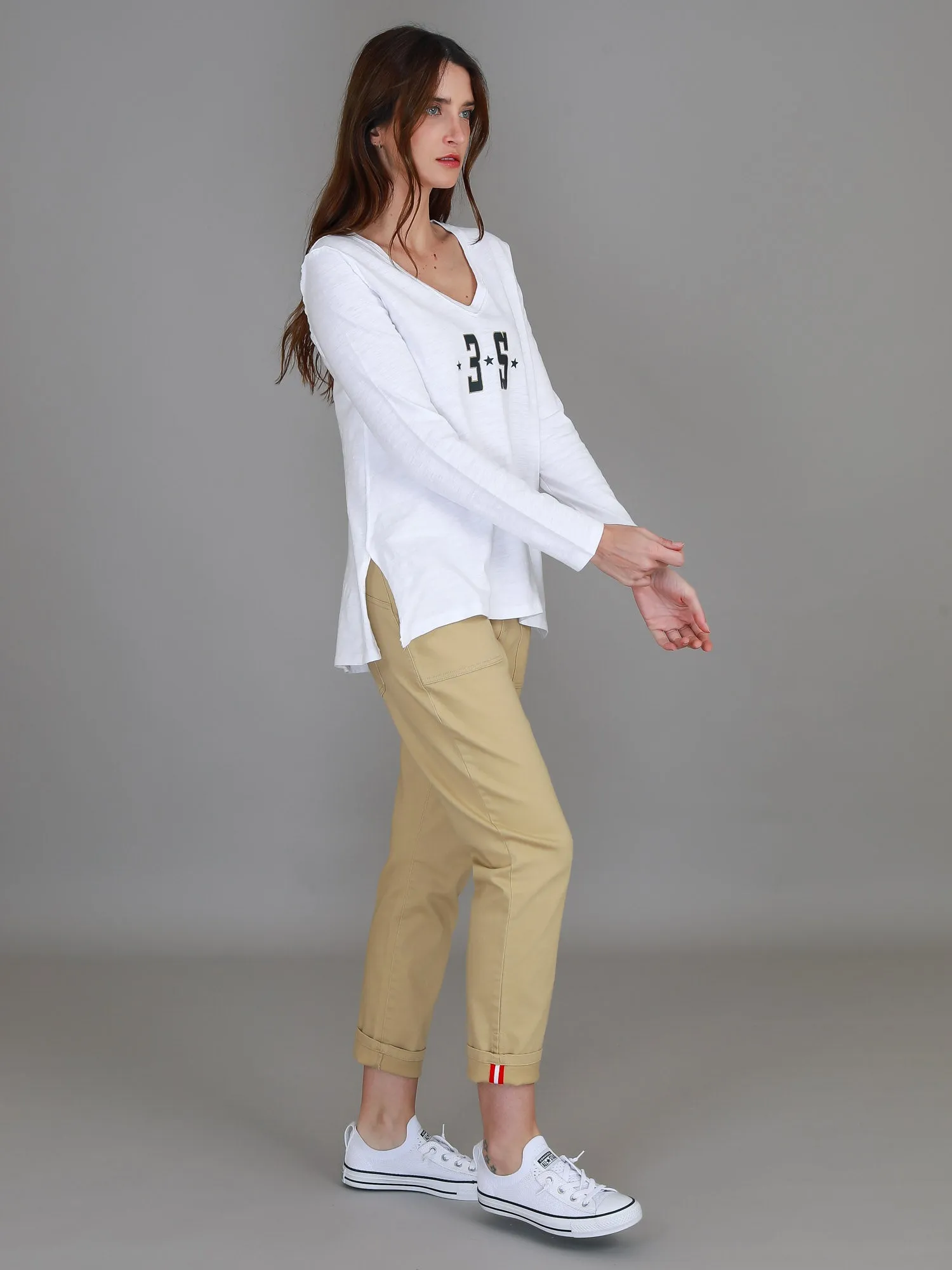 Blair V Neck Logo T Shirt