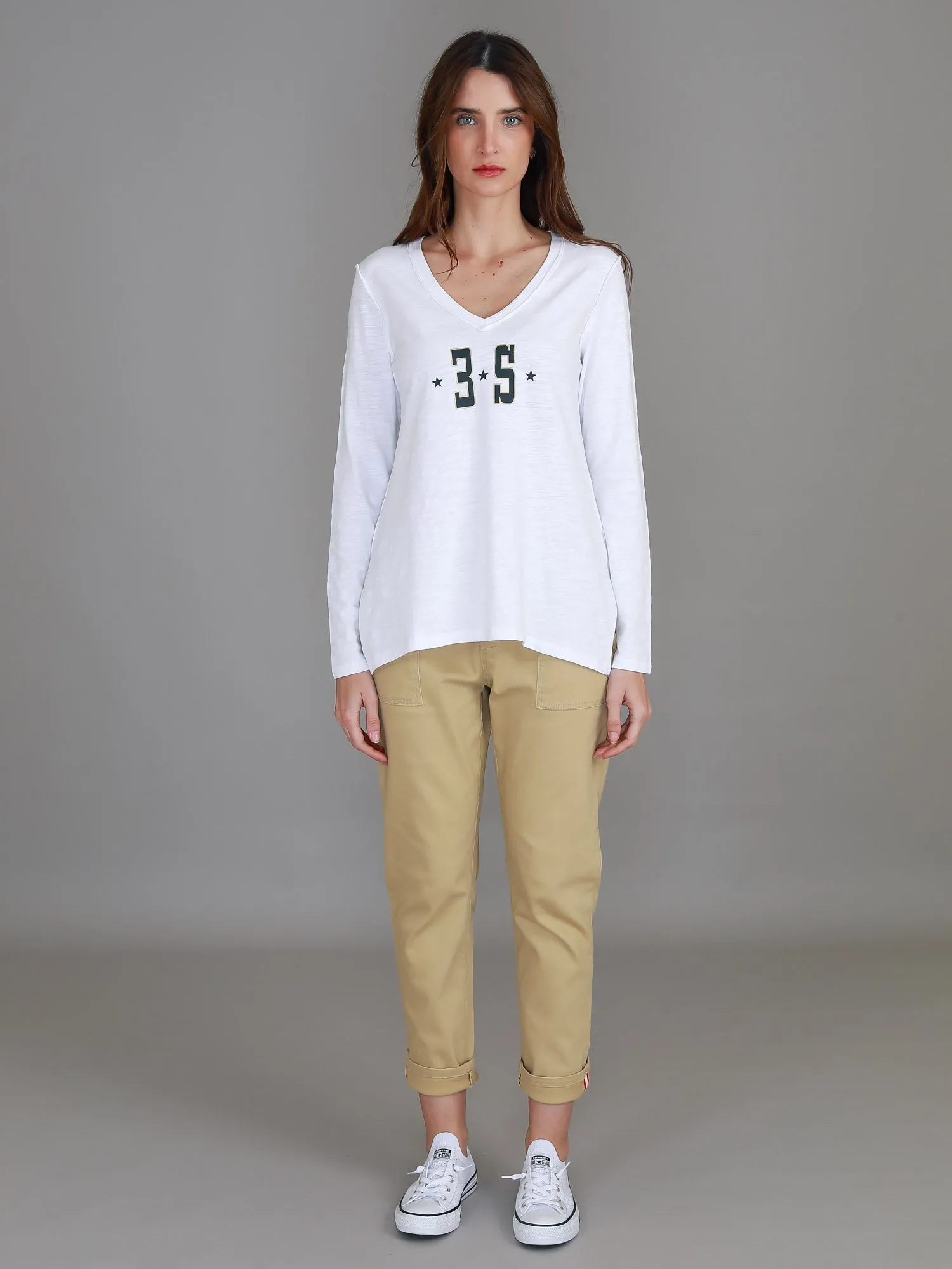 Blair V Neck Logo T Shirt