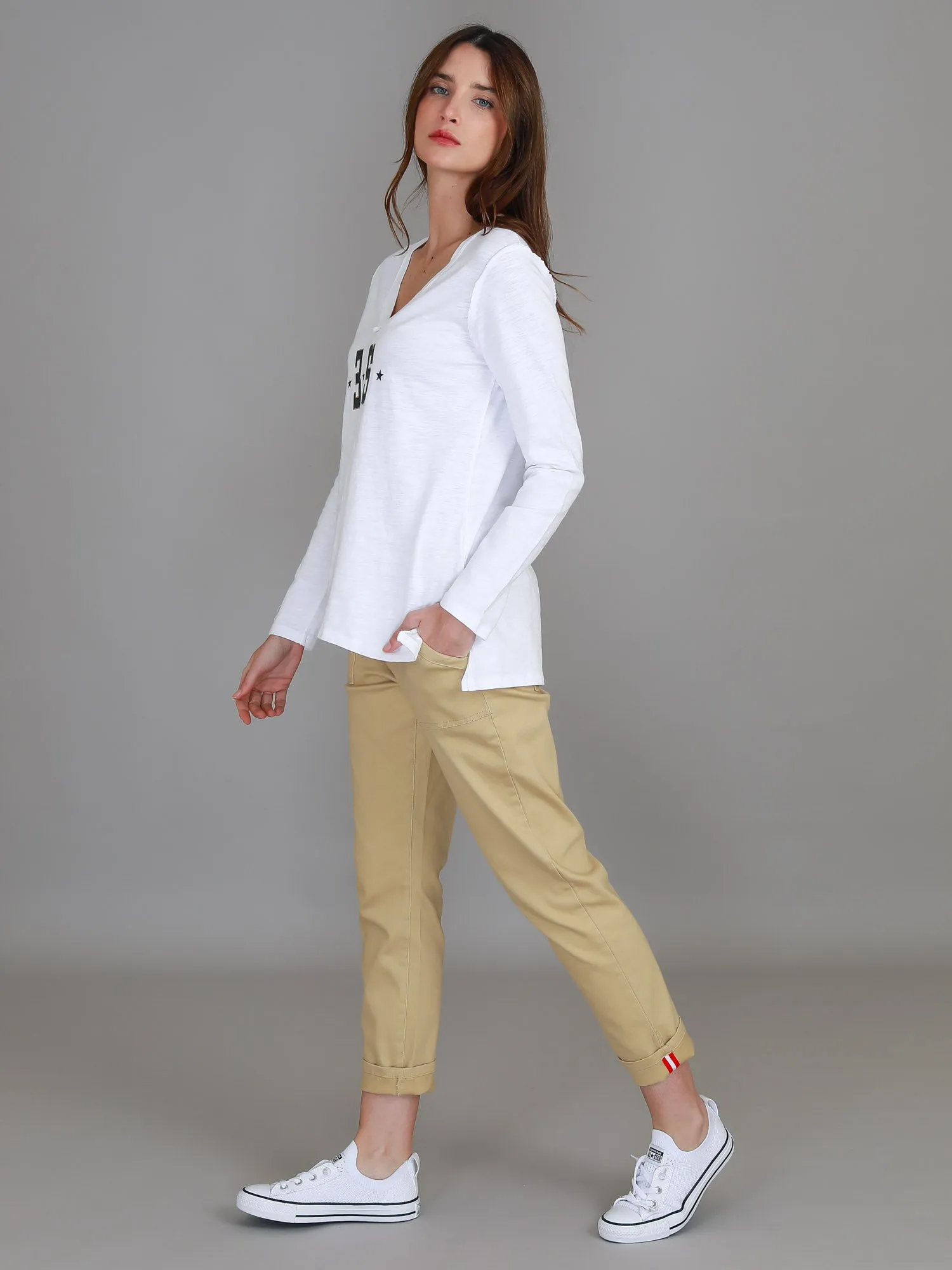 Blair V Neck Logo T Shirt