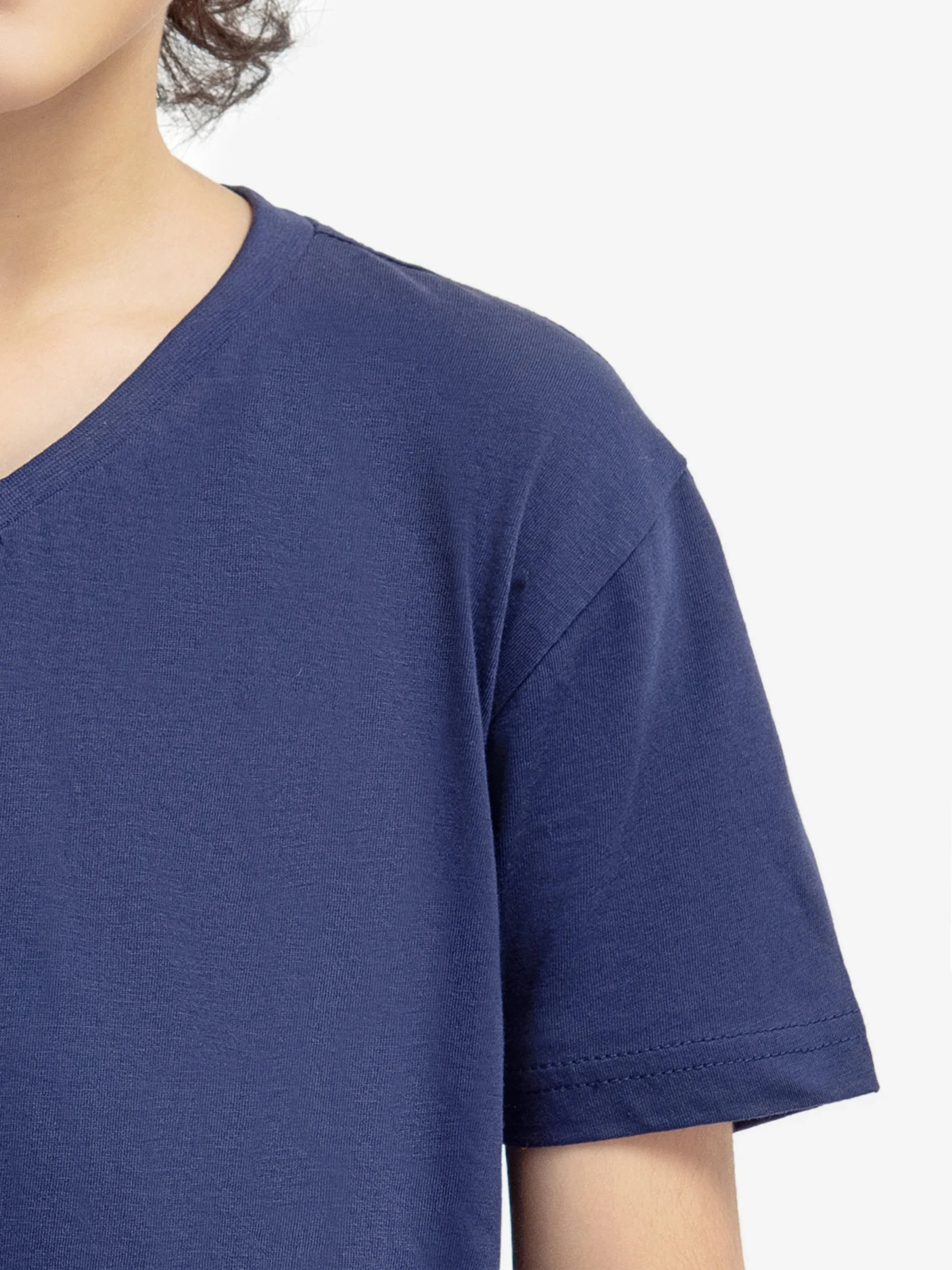 Boy's Navy Blue Basic Tee - EBTBT19-033