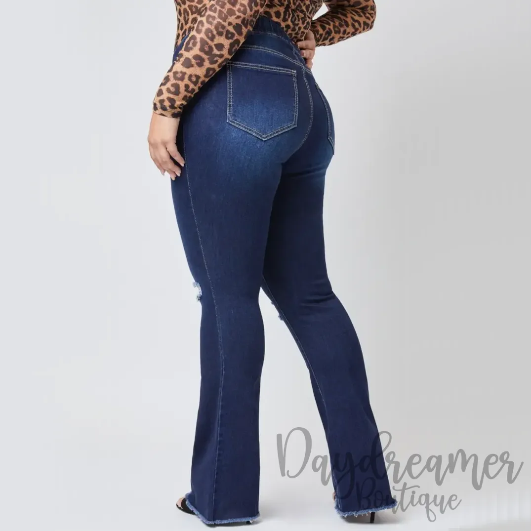 Dream Jogger Denim Flares