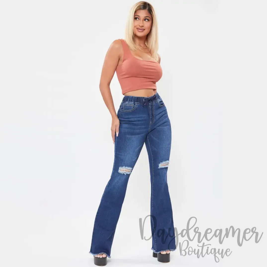 Dream Jogger Denim Flares