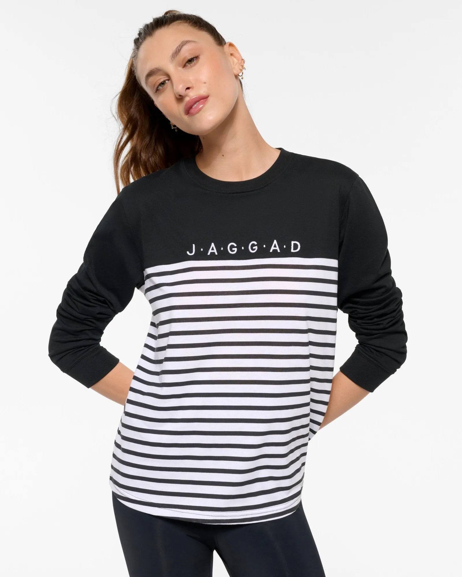 HARLEM CLASSIC LONG SLEEVE TEE BLACK