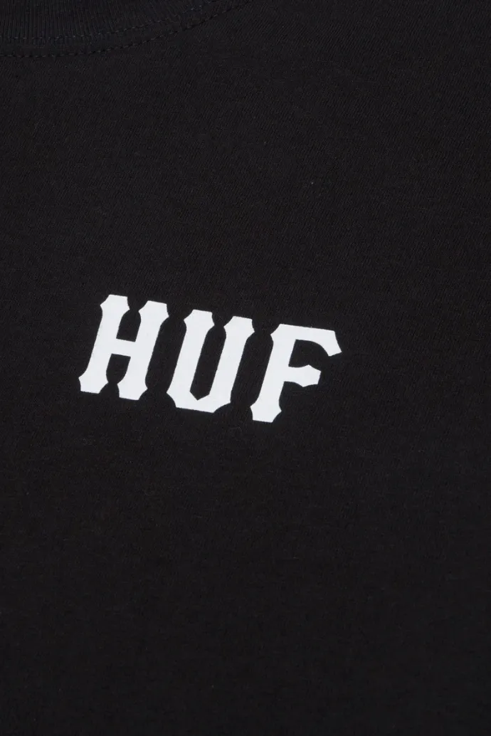 HUF ESSENTIAL CLASSIC H TEXT TEE S/S - BLACK