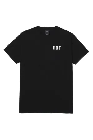 HUF ESSENTIAL CLASSIC H TEXT TEE S/S - BLACK