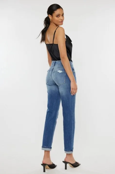 KanCan Mid Rise Boyfriend Jean