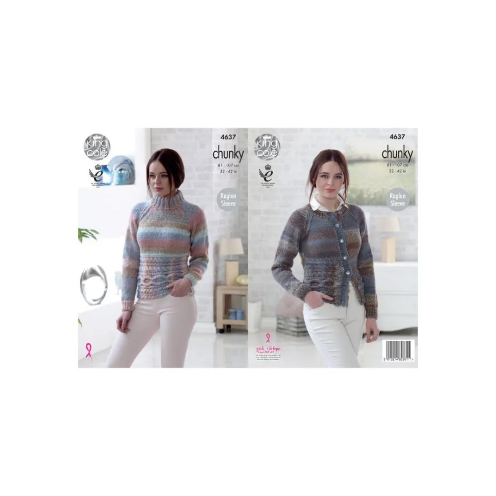 King Cole Cotswold Chunky Knitting Pattern 4637
