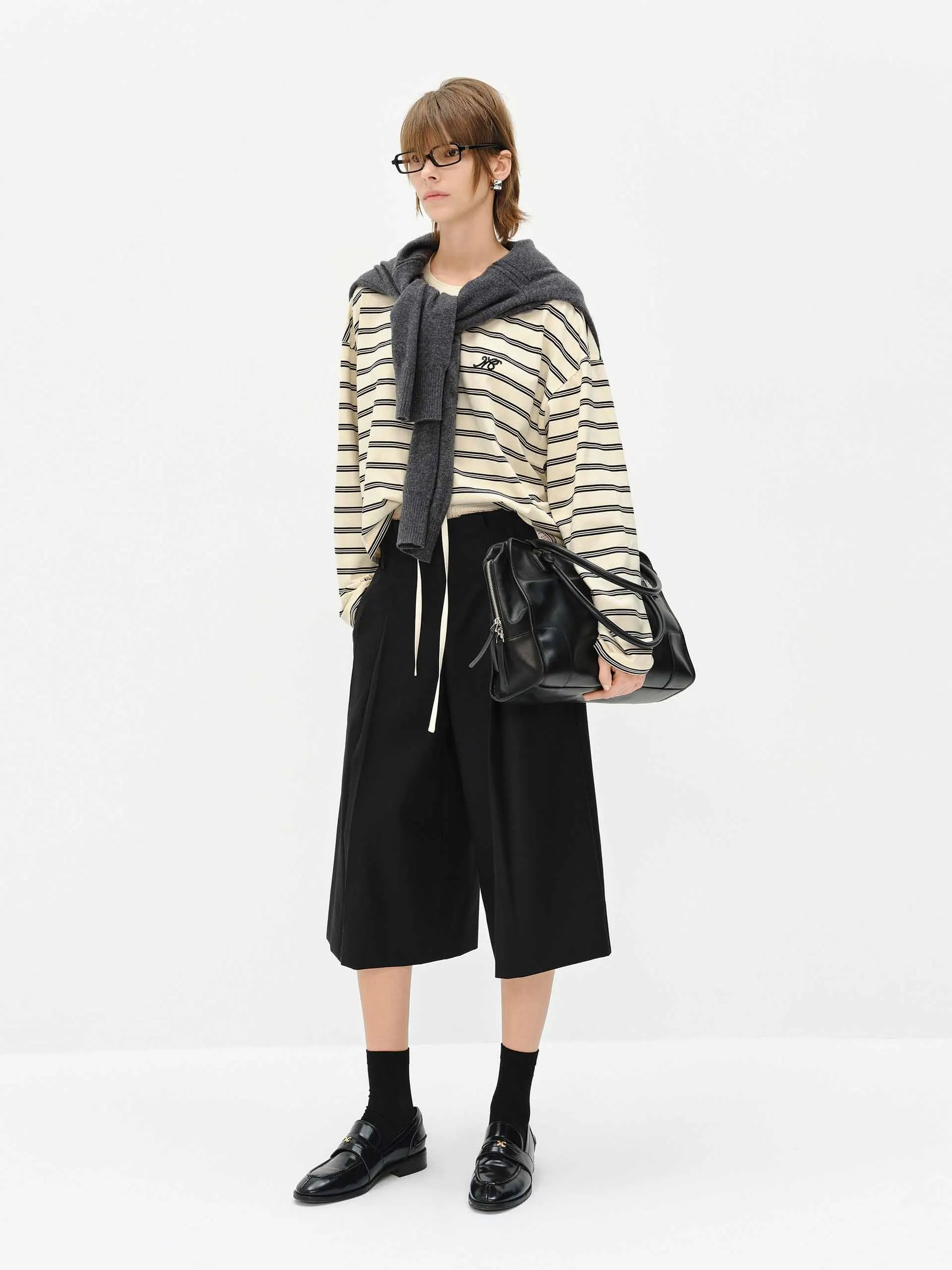 Loose Striped Print T-shirt