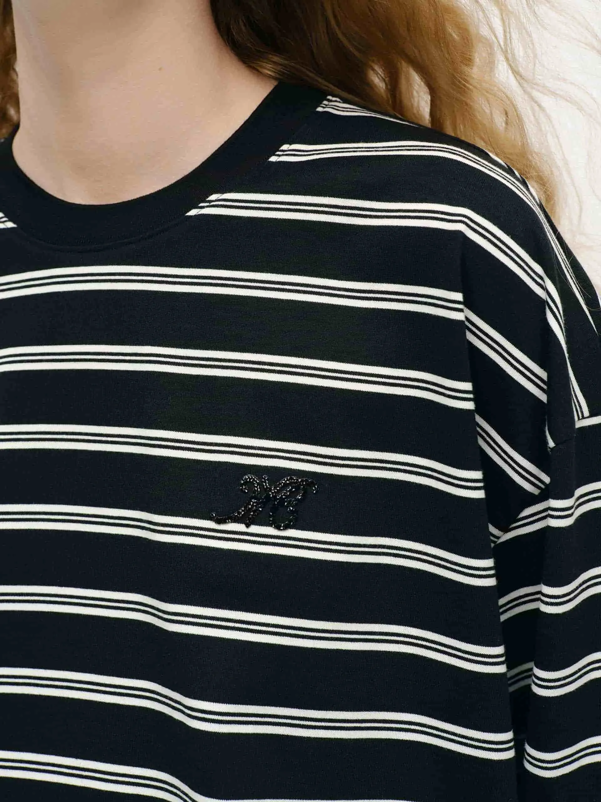 Loose Striped Print T-shirt