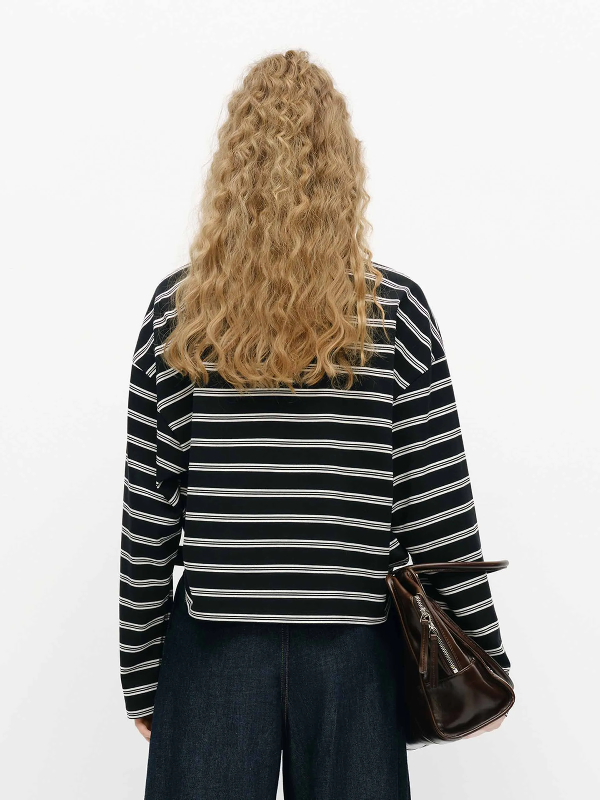 Loose Striped Print T-shirt