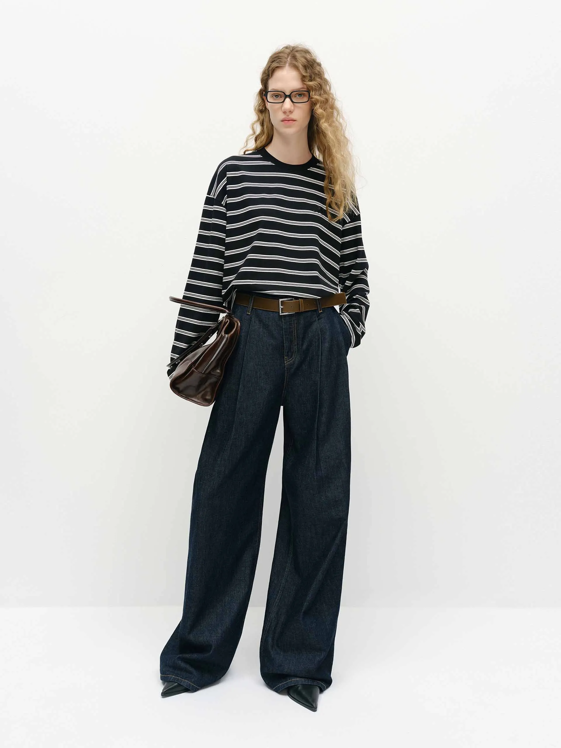 Loose Striped Print T-shirt