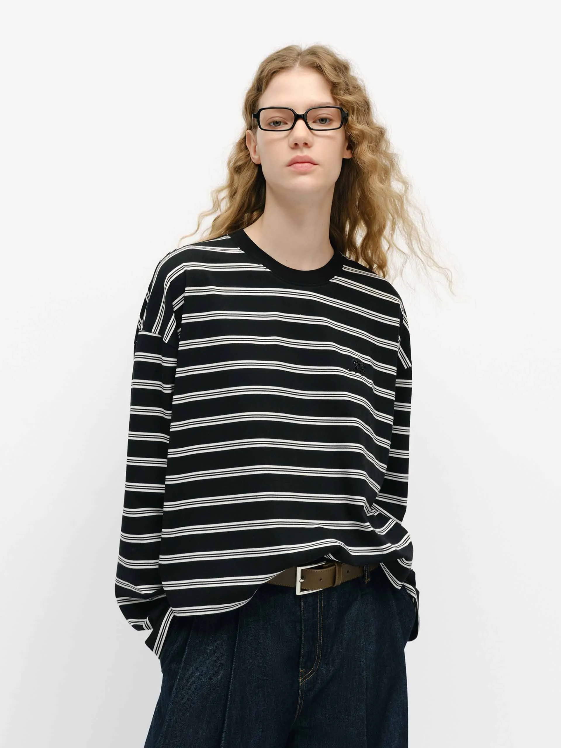 Loose Striped Print T-shirt