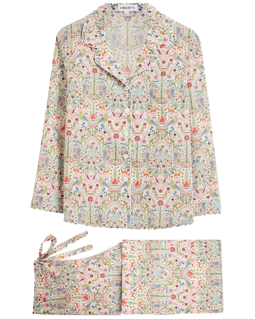 Lost Hearts Pajama Set in Aqua