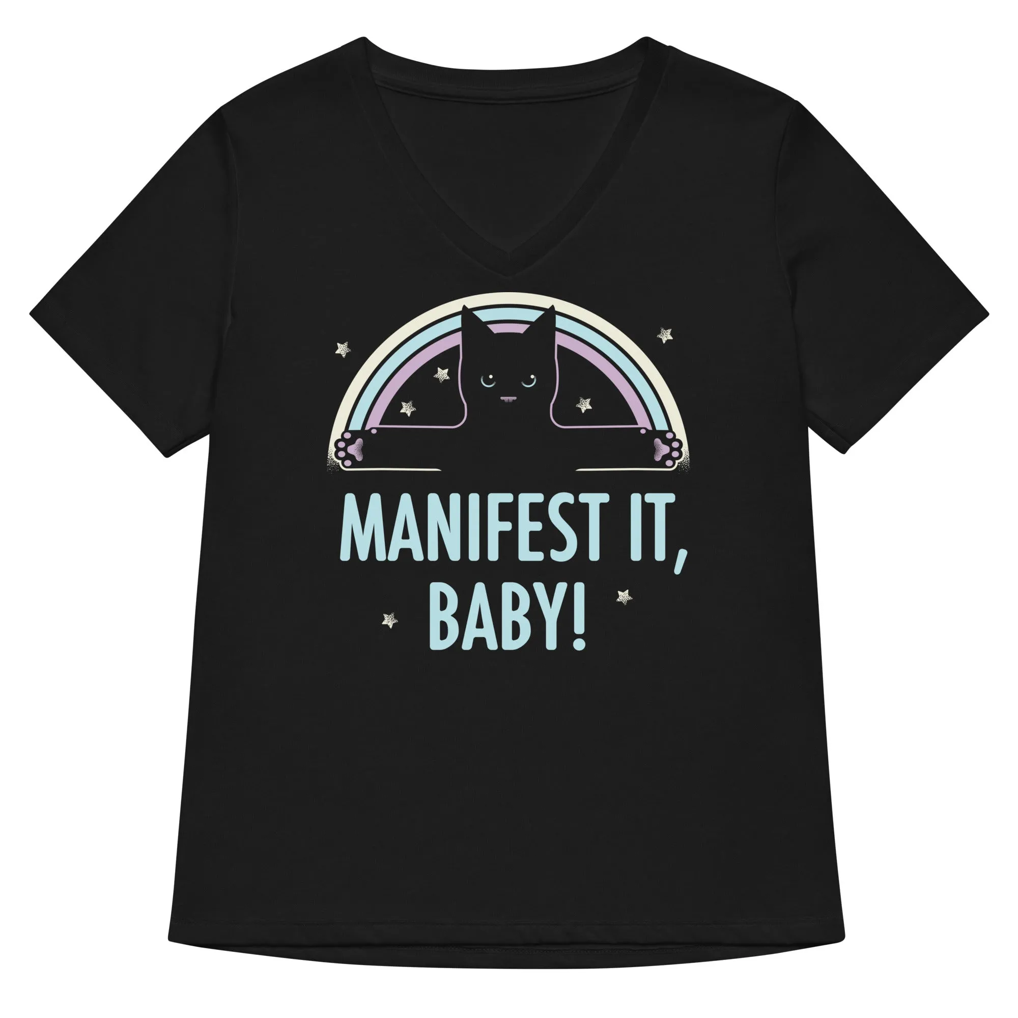 Manifest It, Baby! Women's V-Neck Tee