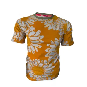 Men's Flower Power Merino Box Tee | Calm Orange