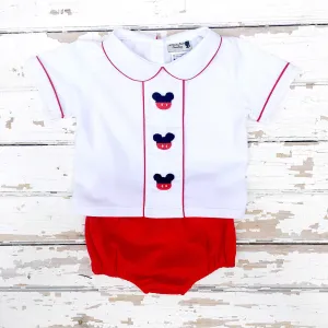 Mouse Ears Knit Diaper Set
