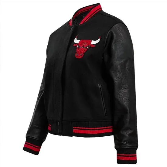 NBA CHICAGO BULLS RETRO CLASSIC WOMEN'S RIB WOOL VARSITY JACKET
