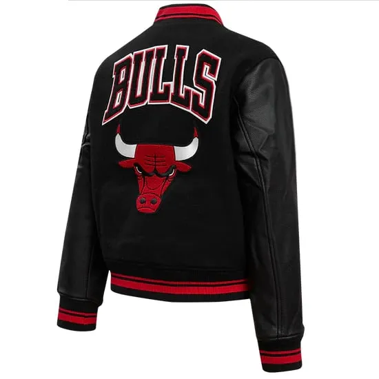 NBA CHICAGO BULLS RETRO CLASSIC WOMEN'S RIB WOOL VARSITY JACKET