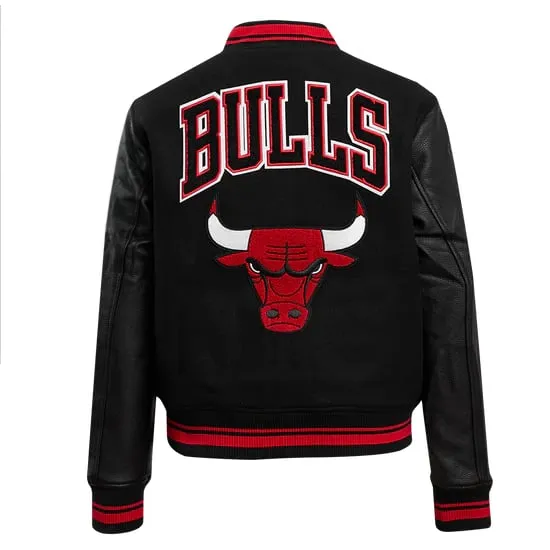 NBA CHICAGO BULLS RETRO CLASSIC WOMEN'S RIB WOOL VARSITY JACKET
