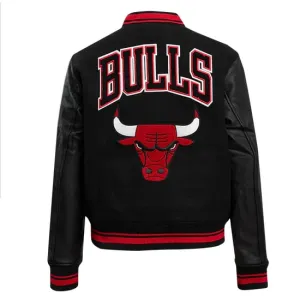 NBA CHICAGO BULLS RETRO CLASSIC WOMEN'S RIB WOOL VARSITY JACKET