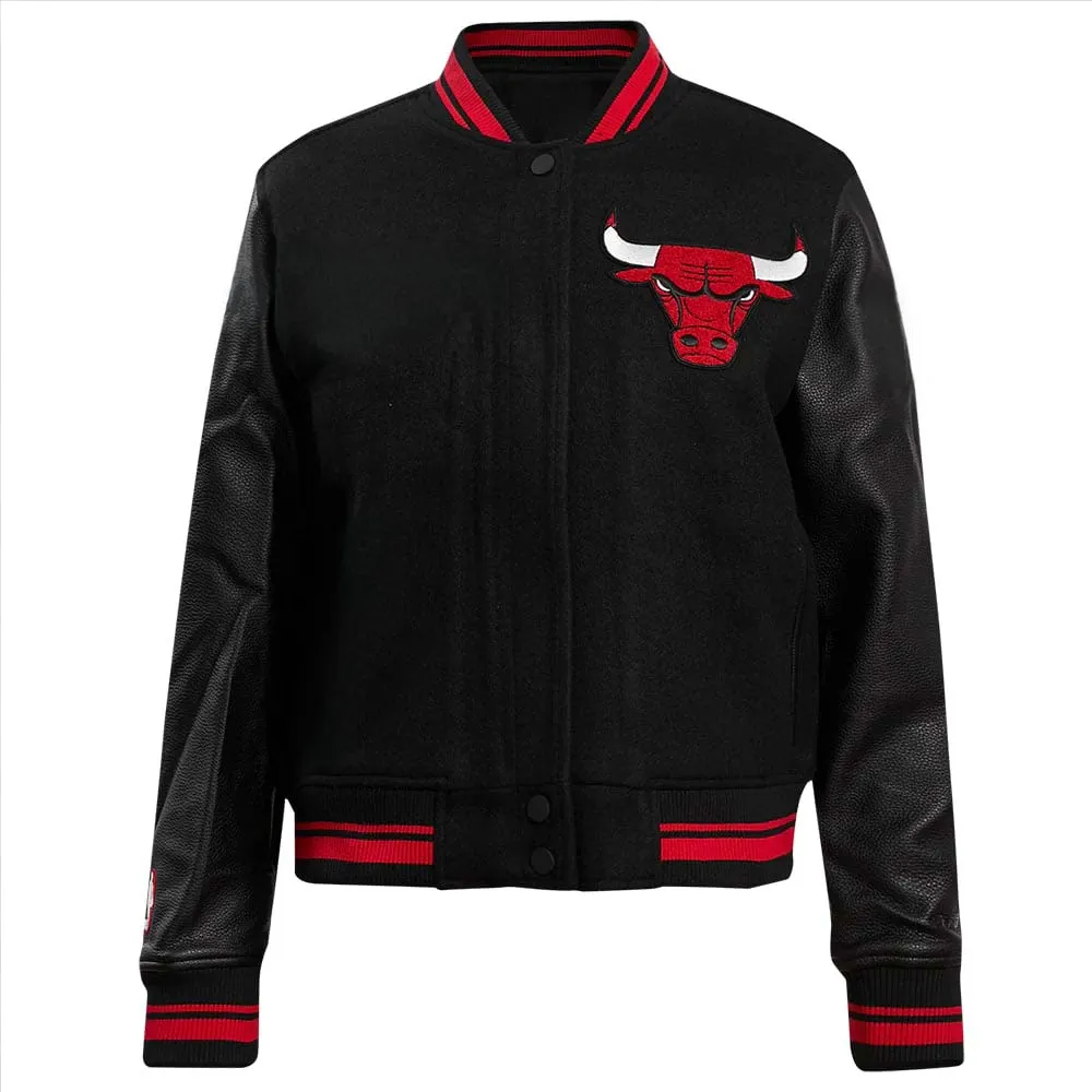 NBA CHICAGO BULLS RETRO CLASSIC WOMEN'S RIB WOOL VARSITY JACKET