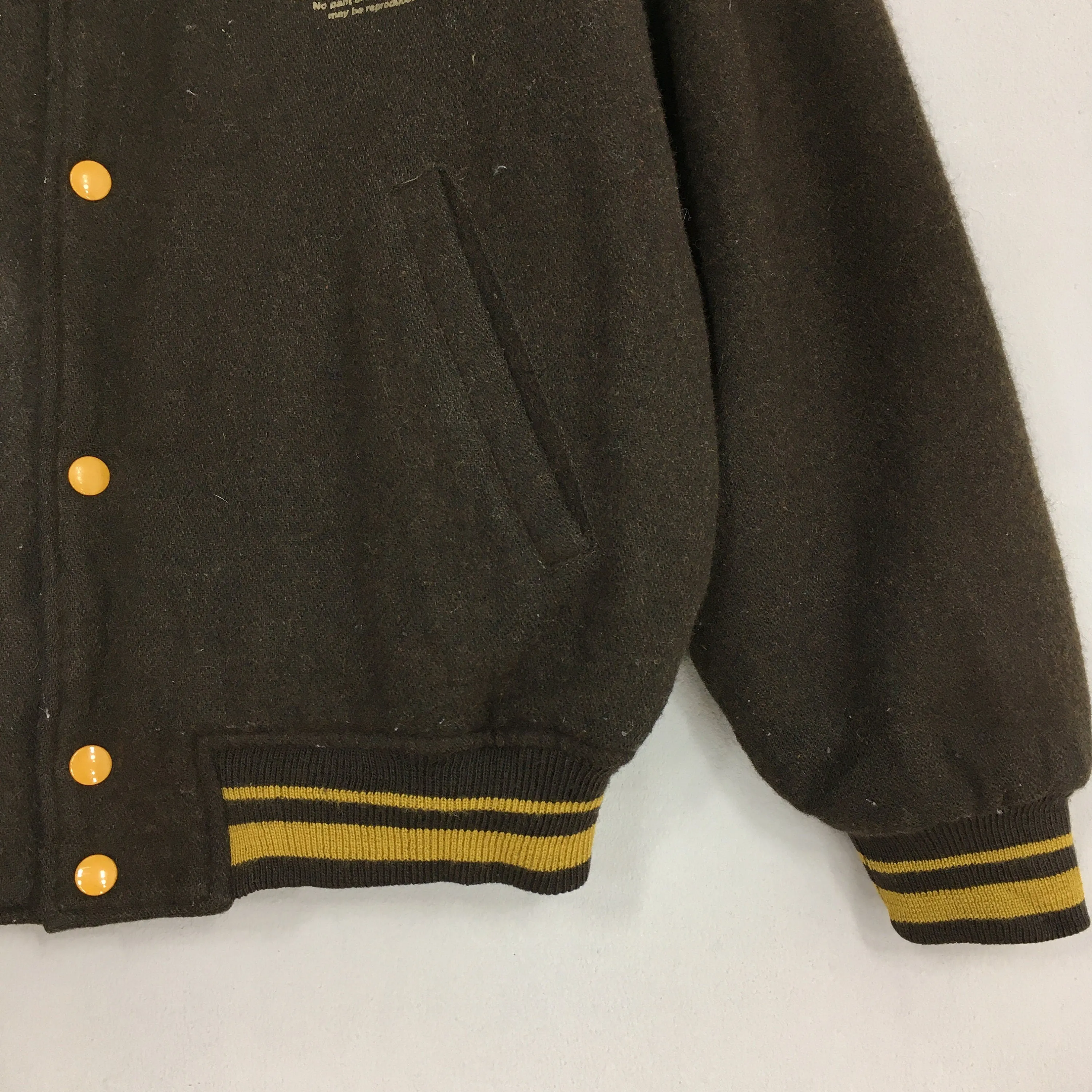 Old Time Together Stadium Varsity Wool Jacket Medium