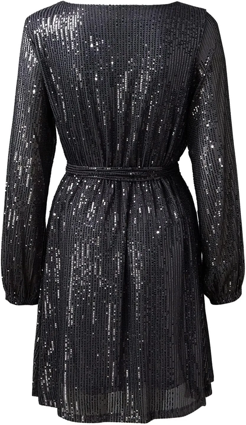 Rvidbe Prom Dresses for Women 2024 Sexy Tassel Dresses Sleeveless V Neck Sequin Dress Trendy Dresses Party Club Mini Dress