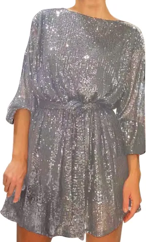 Rvidbe Prom Dresses for Women 2024 Sexy Tassel Dresses Sleeveless V Neck Sequin Dress Trendy Dresses Party Club Mini Dress