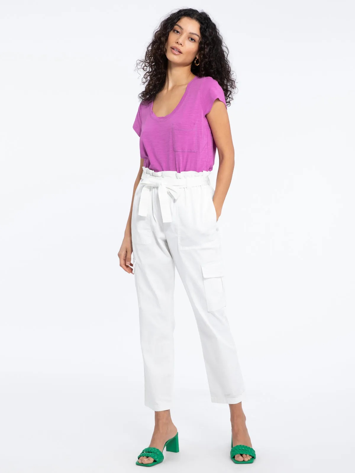Sanctuary Traveler Twist Tee | Fuchsia & Lemon