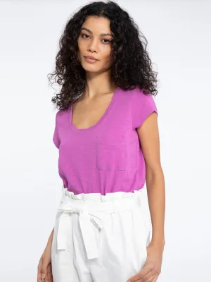 Sanctuary Traveler Twist Tee | Fuchsia & Lemon